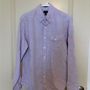J. Crew Light Purple Men's Casual Button Down Shirt